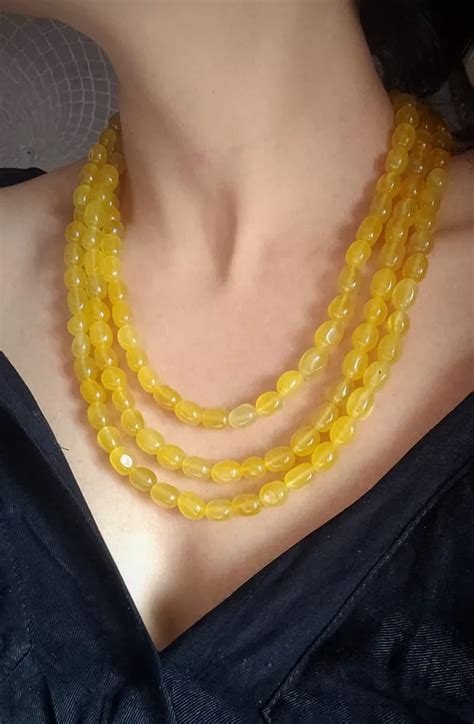 BINNI Binnis Wardrobe Soleil Yellow Duldul Bead 3-Layer Neck