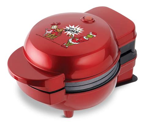 Grinch Non-Stick Mini Waffle Maker and Griddle, 6 Interchangeable ...