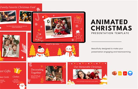 Animated Christmas Slides Cartoon Christmas Ppt Template Design Google