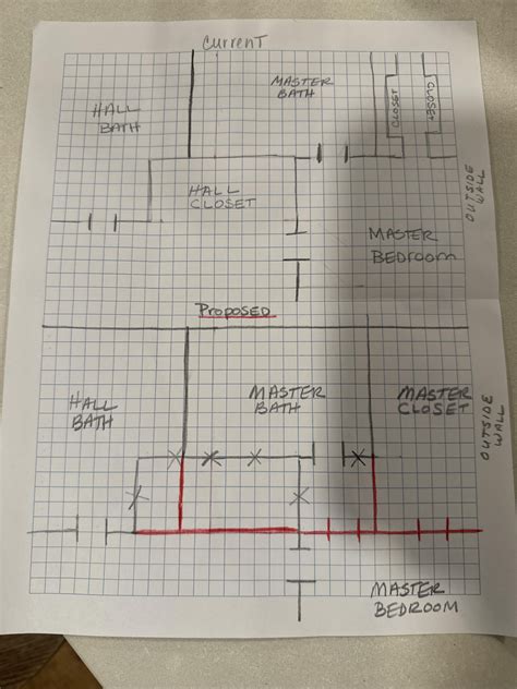 Bathroom/ closet reno floor plan help. : r/floorplan