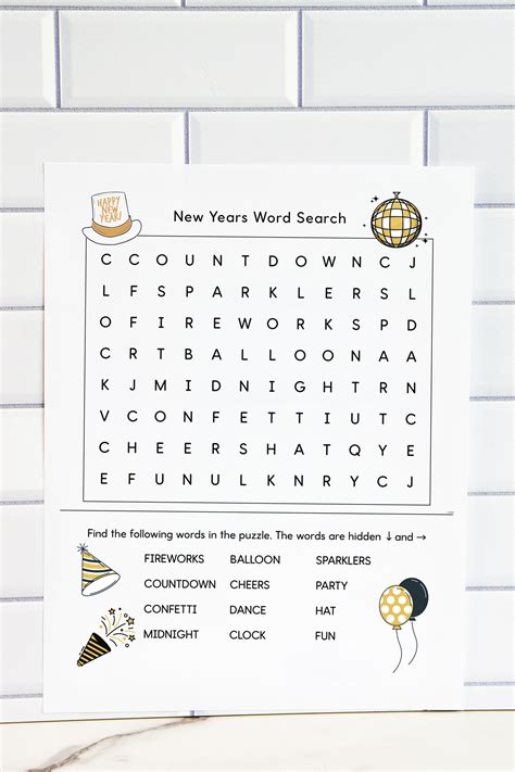 free-new-years-word-search-levels-easy - Mom Envy