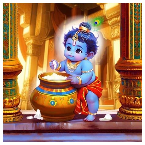 V2Hdecore Baby Kanha 3D Print Wall Poster for Pooja Room, Sport, Kids ...