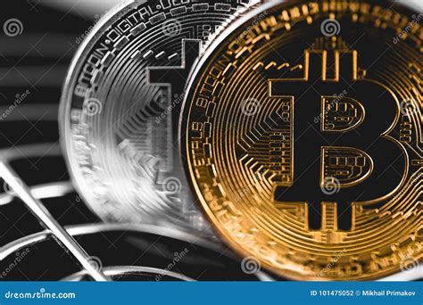Bitcoins cryptocurrency stock photo. Image of crypto - 101475052