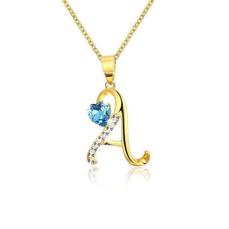 Yellow Chimes Golden Pendant for Women Alphabet Initial A Pendant Gold ...