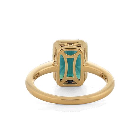 Allure Green Tourmaline Ring in 14k Yellow Gold | Shane Co.