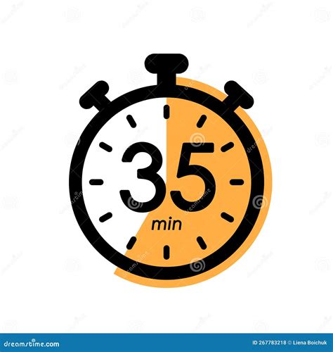 Thirty Five Minutes Stopwatch Icon, Timer Symbol, Cooking Time ...