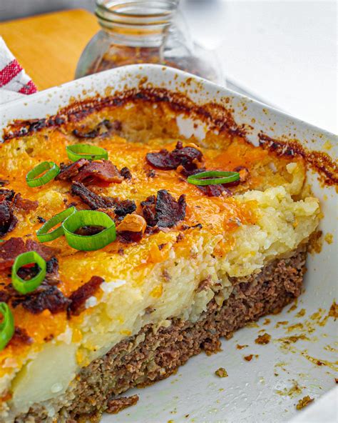 Cheesy Loaded Meatloaf Casserole - CheekyKitchen