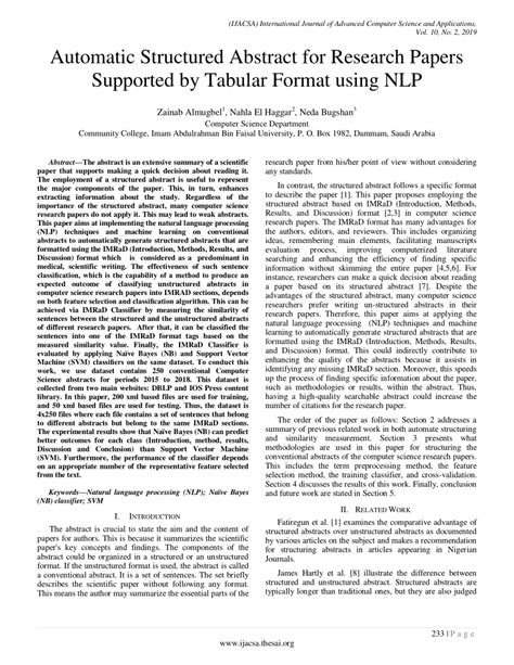 Image result for Structured Abstract Example