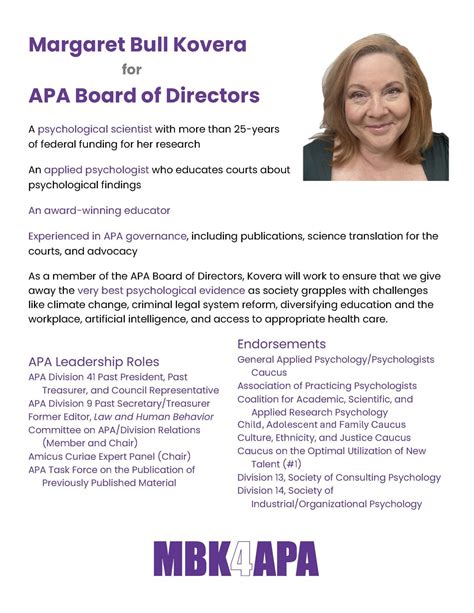 My candidacy for the applied psychological science slate for the APA ...