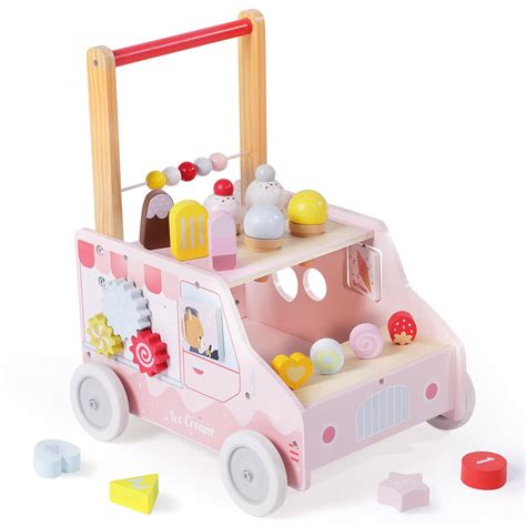Snapklik.com : Labebe Wooden Baby Walker, Push Activity Walker For ...