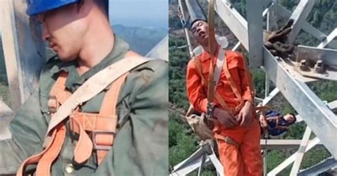 When You See It! Chinese Construction Workers 'Hit Snooze' At 160ft, On ...