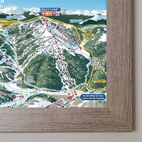 Vail Ski Resort Trail Map Poster – Mtns Co