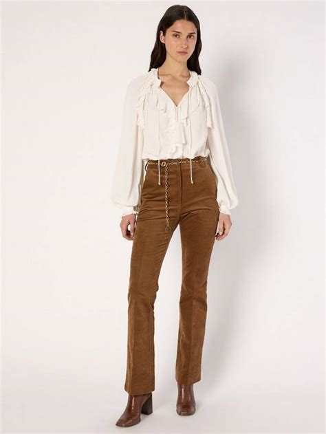 Gerard Darel Charlie Mid Rise Tailored Cotton Blend Trousers