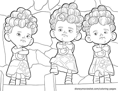 The Triplets – Brave Coloring Pages – Disney Movies List