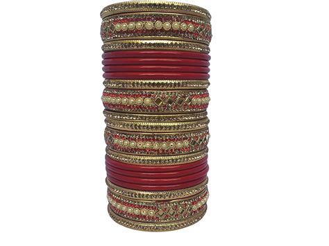Buy TUKU'S WORLD MUZAFFARPUR FAMOUS LAH/LAC LAHTHI (BANGLE) RED COLOUR ...