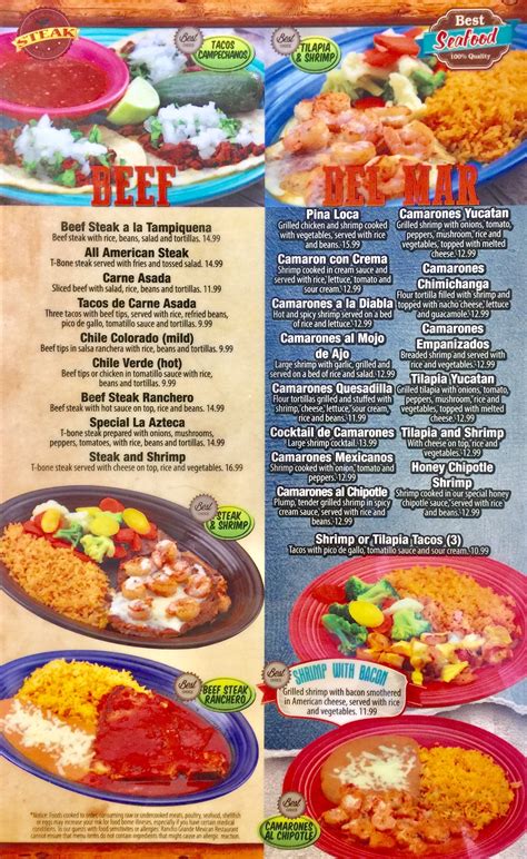 Rancho Grande Méxican Grill menus in Beckley, West Virginia, United States