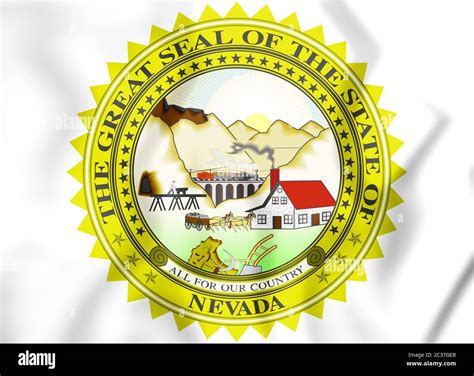 3D State Seal of Nevada, USA. 3D Illustration Stock Photo - Alamy