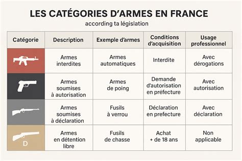 Législation Armes France 2025 : Catégories A,B,C,D | Le Montagnard