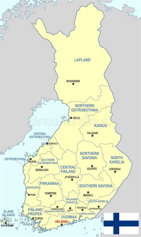 芬兰地图 向量例证. 插画 包括有 芬兰地图 - 91183112