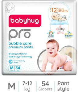 babyhug Pro Bubble Care Premium Pant Style Diaper Medium - 54 Pieces ...