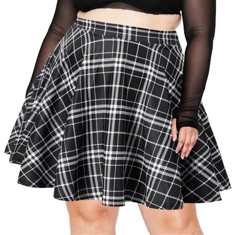 Women guaranteed s Plus Size Mini Plaid