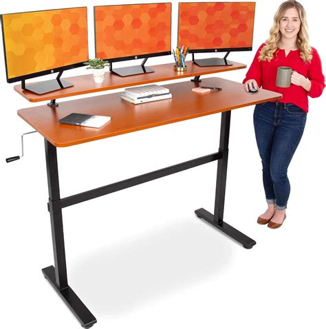 Buy Stand Steady Tranzendesk 55 in Standing Desk with Clamp On Shelf ...