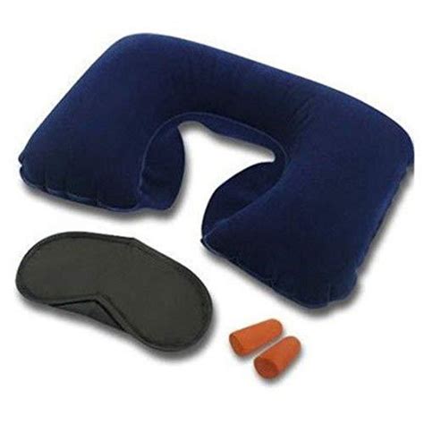3-in-1 Air Travel Kit with Pillow, Ear Buds & Eye Mask — DeoDap