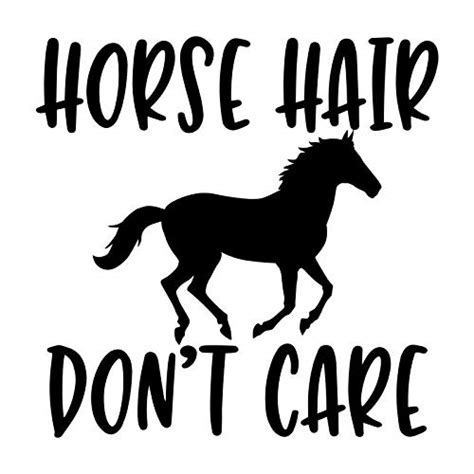 Horse Hair Don't Care Vinyl Decal Sticker | Cars Trucks Vans SUVs Walls ...