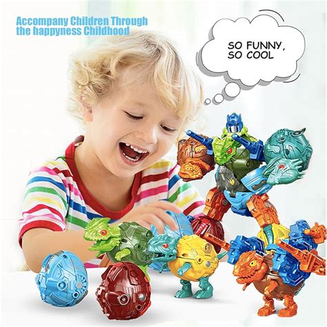 Ccinnoe 6 in 1 Dinosaur Transformer Toys Set 6 Toddler Robot India | Ubuy