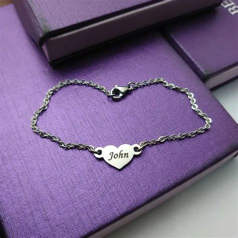Personalised Precious Heart Name Bracelet | Belle Fever Jewellery – BELLE FEVER