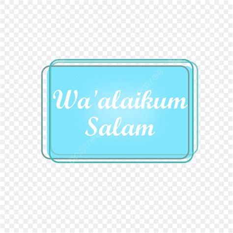 Modern Simple Blue Elegant Wa Alaikum Salam Vector Png, Waalaikum Salam ...