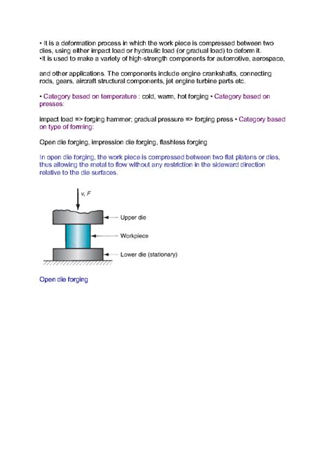 Metal Working Processes Lecture-2 - It is a deformation process in ...