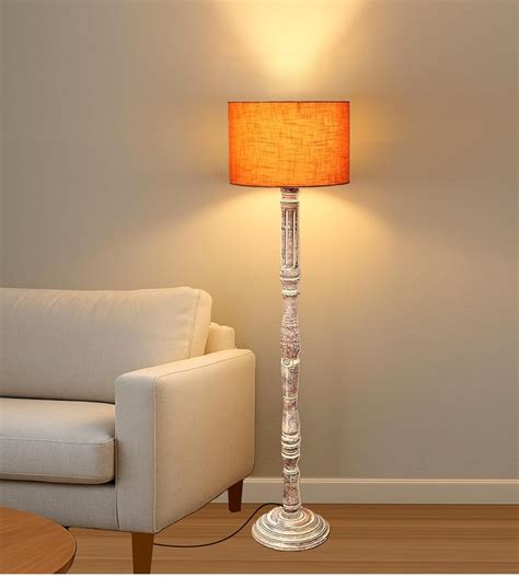 Pack of 2| Modern Rustic Wood Drum Floor Lamp,Light Decoration for Home ...