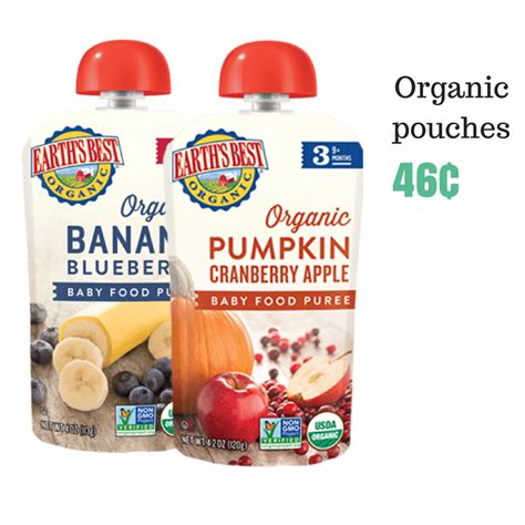 Earth's Best Coupon | Organic Baby Food Pouches 46¢ at Kroger ...