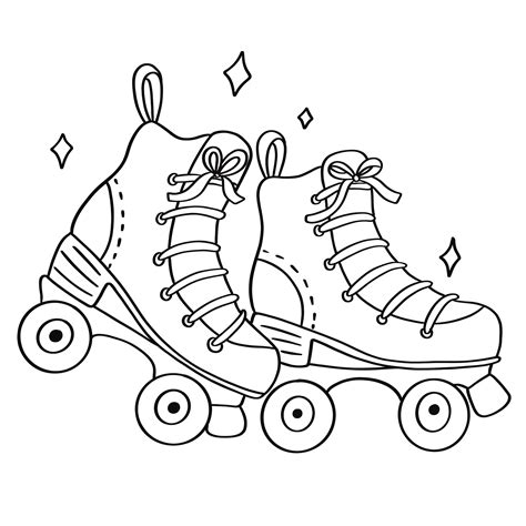 Roller Skating Party, Skate Party, Outline Art, Daycare Activities ...