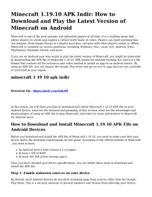 Fillable Online Minecraft APK Download (Original) for Android Latest ...