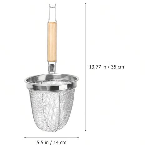 Asian Kitchen Spider Strainer, 6-Inch Stainless Steel Mesh Strainer ...