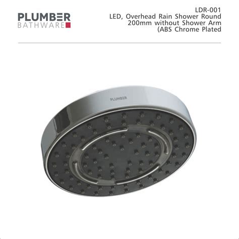 Best Led, Overhead Rain Shower Round 200mm in India | LDR-001 | Plumber ...