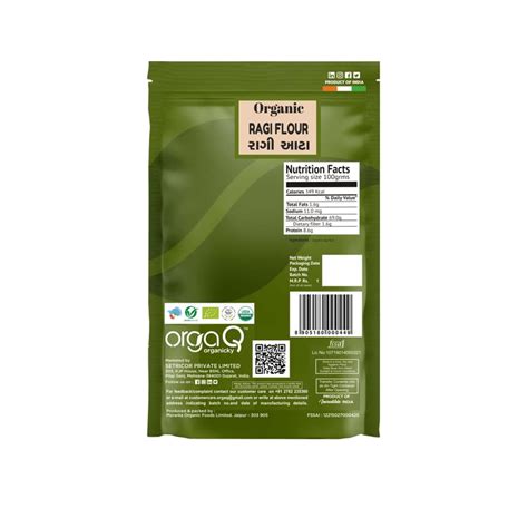 OrgaQ Organicky Organic Ragi atta (Flour) | High Protein, Gluten Free ...