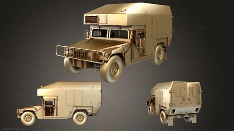Vehicles - HMMWV Ambulance, CARS_1779. 3D stl model for CNC