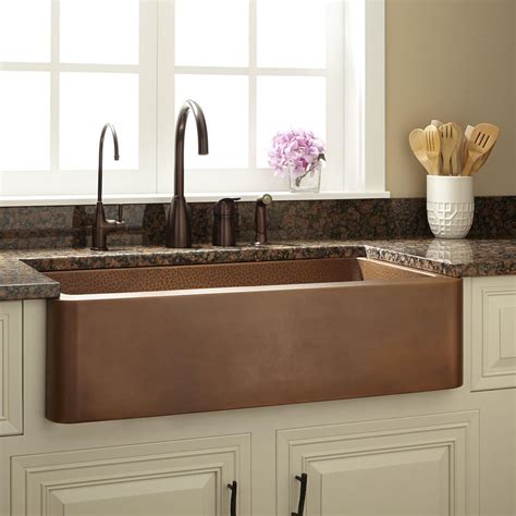 36" Raina Copper Farmhouse Sink | Signature Hardware