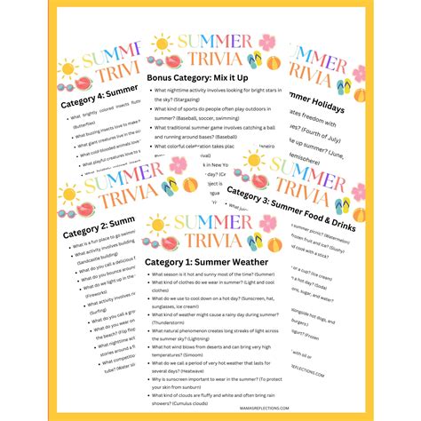 48 Summer Trivia Questions - Simple Recipes and Printables ...