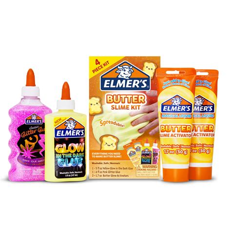 Buy Elmer’s Butter Slime Kit, Includes Elmer’s Glow in the Dark Glue ...
