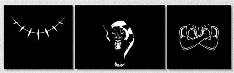 Black Panther Wall Art, Set Of 3 – Myindianthings