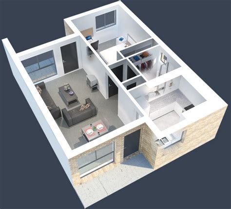 Apartment 60m2 on Behance | Condo interior design, Condo interior ...