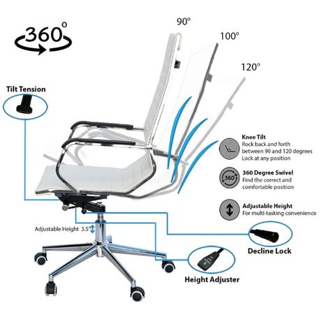 ErgoMax Set of 2 Se4715br Brown Contemporary Ergonomic Adjustable ...