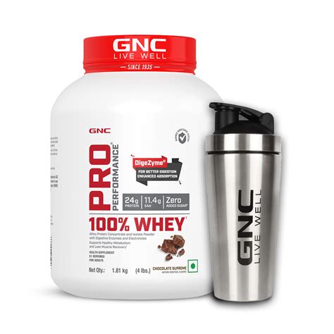 Buy GNC Pro Performance 100% Whey Protein - 4.4 lbs, 2 kg + Shaker ...