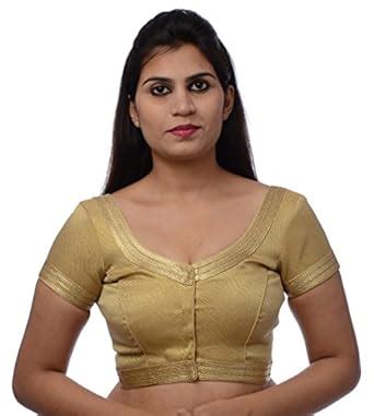Buy Atulya Designer Blouses Women's Brocade Saree Blouse (084L3-40 ...