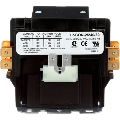 Tradepro® Contactor, 30 Amp, 240V, 2 Pole