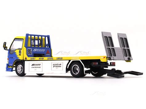 ISUZU ELF Spoon Racing flatbed truck 1:64 Peako Model diecast scale car ...